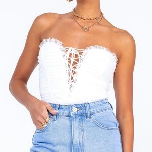 Princess Polly Elysia Bodysuit White Size 2